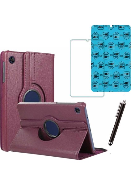 Samsung Galaxy Tab A9 X110 Uyumlu Tablet Kılıfı Cam Ekran Koruyucu Kalem Set