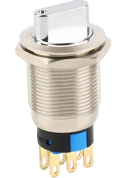 19MM Paslanmaz Çelik Döner Değiştirme Düğmesi Anahtarı IP67 Seçici Anahtar (6 Pin ve 3 Seviye) (Yurt Dışından)
