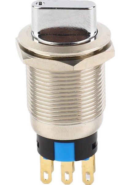 19MM Paslanmaz Çelik Döner Değiştirme Düğmesi Anahtarı IP67 Seçici Anahtar (6 Pin ve 3 Seviye) (Yurt Dışından)