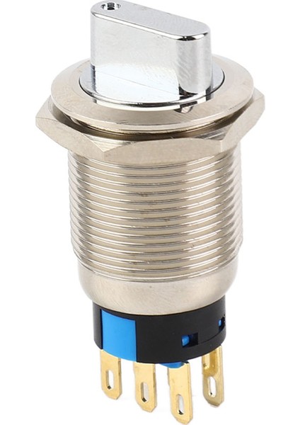 19MM Paslanmaz Çelik Döner Değiştirme Düğmesi Anahtarı IP67 Seçici Anahtar (6 Pin ve 3 Seviye) (Yurt Dışından)