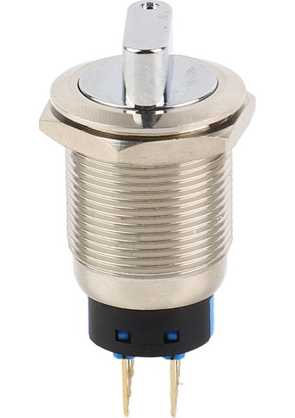 19MM Paslanmaz Çelik Döner Değiştirme Düğmesi Anahtarı IP67 Seçici Anahtar (6 Pin ve 3 Seviye) (Yurt Dışından)