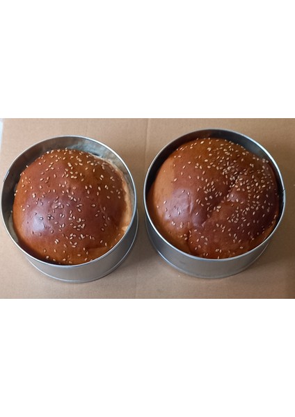 Hamburger Ekmeği Pişirme Kalıbı 6 Lı En 11 cm Boy 3,5cm Paslanmaz Krom Çelik 304 modelleri