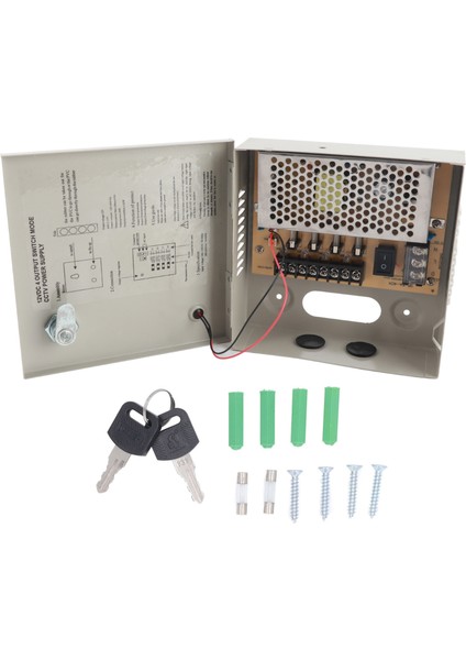 Kanal 12V Cctv Güç Kaynağı 3A Sigorta Kapalı Devre Tv Güç Kaynağı Metal Kutu Kilidi 110V 220V (Yurt Dışından)