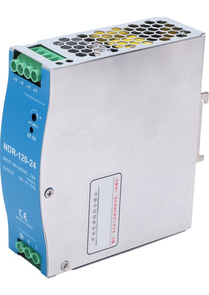 Berm Anahtarlama Gücü Din Ray Kılavuzu Endüstriyel Plc Için 100-240VAC 120W 24V NDR-120-24 (Yurt Dışından)