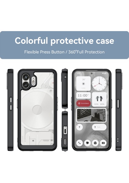 Nothing Phone 2 Kılıf, Şeffaf Tasarımlı Darbeye Dayanıklı Telefon Kılıfı, Tampon Hibrit Şeffaf Kapak Nothing Phone 2 (Yurt Dışından) modelleri