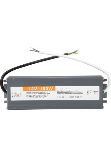150W Ultra Ince Su Geçirmez Güç Kaynağı LED Güç Kaynağı Sürücüsü AC170250V (50/60HZ)(DC12V) (Yurt Dışından)