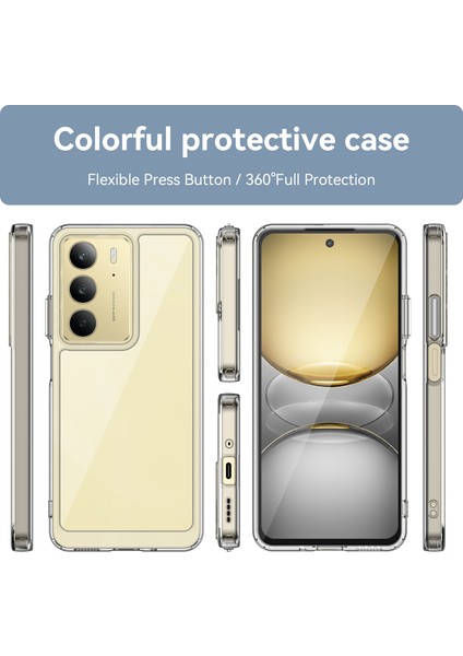 Oppo Realme 14X 5g Kılıf, Şeffaf Tasarımlı Darbeye Dayanıklı Telefon Kılıfı, Tampon Hibrit Şeffaf Kapak Oppo Realme 14X 5g (Yurt Dışından) modelleri