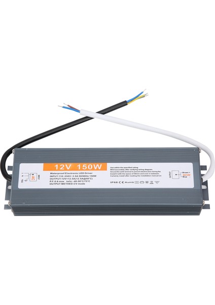 150W Ultra Ince Su Geçirmez Güç Kaynağı LED Güç Kaynağı Sürücüsü AC170250V (50/60HZ)(DC12V) (Yurt Dışından) fırsatları