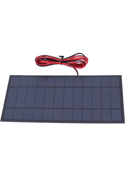Güneş Enerjili Epoksi Modül Kartı DC6V 6W Polisilikon Alet Malzemeleri 200CM Kırmızı Siyah Kablo ile (Yurt Dışından)