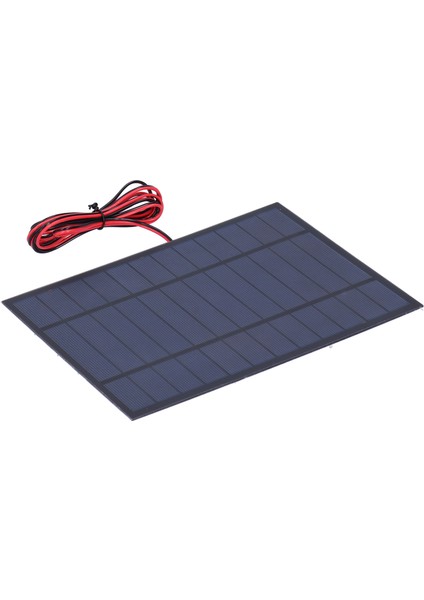 Güneş Enerjili Epoksi Modül Kartı DC6V 6W Polisilikon Alet Malzemeleri 200CM Kırmızı Siyah Kablo ile (Yurt Dışından)