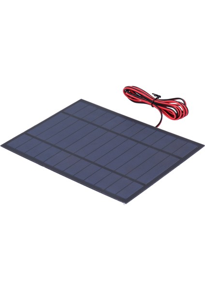 Güneş Enerjili Epoksi Modül Kartı DC6V 6W Polisilikon Alet Malzemeleri 200CM Kırmızı Siyah Kablo ile (Yurt Dışından)