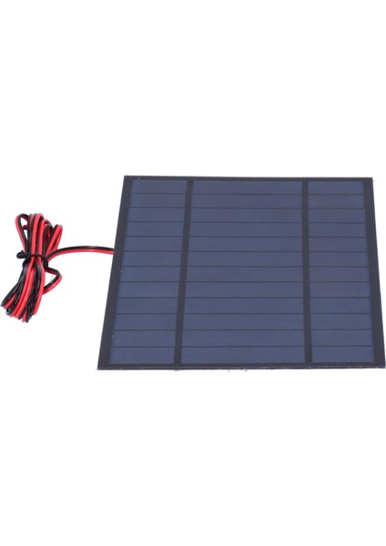 Güneş Enerjili Epoksi Modül Kartı DC6V 6W Polisilikon Alet Malzemeleri 200CM Kırmızı Siyah Kablo ile (Yurt Dışından)