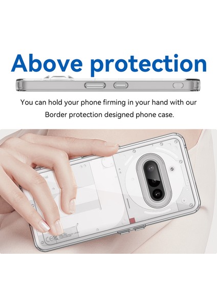 Nothing Phone 3A Kılıf, Şeffaf Tasarımlı Darbeye Dayanıklı Telefon Kılıfı, Tampon Hibrit Şeffaf Kapak Nothing Phone 3A (Yurt Dışından) fırsatları