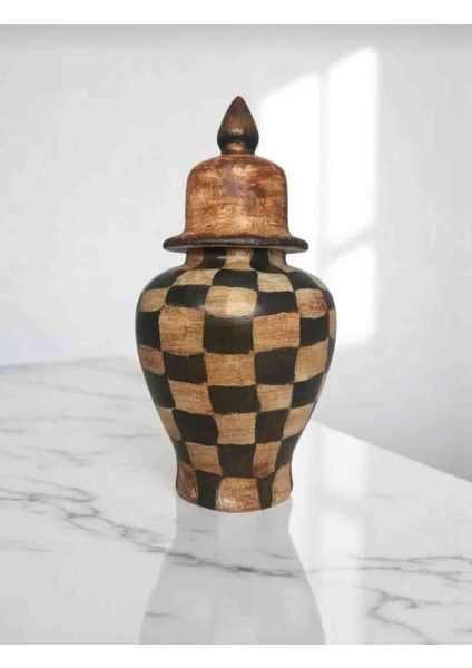 Dekoratif Seramik El Yapımı (Handmade) Vintage Şah Küp 28X19cm