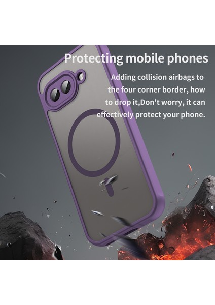 Google Pixel 9A Telefon Kılıfı, Manyetik Darbeye Dayanıklı Telefon Kılıfı, Şeffaf Hibrit Kapak Google Pixel 9A (Yurt Dışından) modelleri