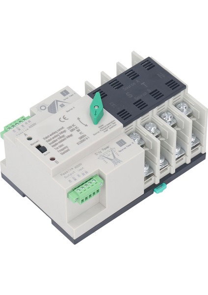 Çift Güç Otomatik Transfer Anahtarı 4p Ats Elektrik Seçici Anahtarı 35MM Ray Montajlı Değişim Anahtarı AC220V 100A (Yurt Dışından)