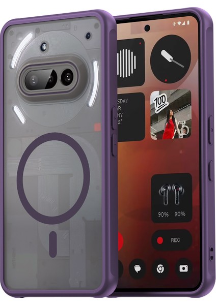 Nothing Phone 3A Pro Telefon Kılıfı, Manyetik Darbeye Dayanıklı Telefon Kılıfı, Şeffaf Hibrit Kapak Nothing Phone 3A Pro (Yurt Dışından)