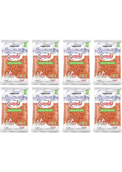 Kırmızı Mercimek 1 kg x 8 Adet