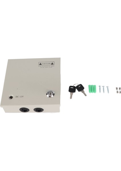 Cctv Güç Kutusu Elektrik Besleme Dağıtım Kavşağı 12V 4 Kanal 5A Sigorta 110V 220V Metal Kutulu Ac Fiş Kilidi (Yurt Dışından)