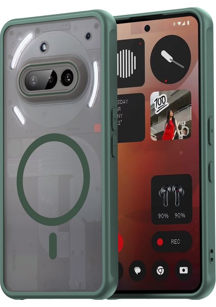 Nothing Phone 3A Pro Telefon Kılıfı, Manyetik Darbeye Dayanıklı Telefon Kılıfı, Şeffaf Hibrit Kapak Nothing Phone 3A Pro (Yurt Dışından)