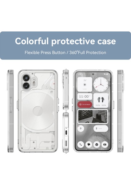 Nothing Phone 2 Kılıf, Şeffaf Tasarımlı Darbeye Dayanıklı Telefon Kılıfı, Tampon Hibrit Şeffaf Kapak Nothing Phone 2 (Yurt Dışından) fırsatları