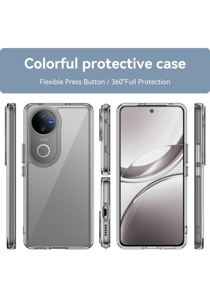 Vivo V50 Kılıf, Şeffaf Tasarımlı Darbeye Dayanıklı Telefon Kılıfı, Tampon Hibrit Şeffaf Kapak Vivo V50 (Yurt Dışından) modelleri