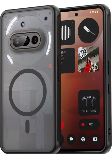 Nothing Phone 3A Telefon Kılıfı, Manyetik Darbeye Dayanıklı Telefon Kılıfı, Şeffaf Hibrit Kapak Nothing Phone 3A (Yurt Dışından)