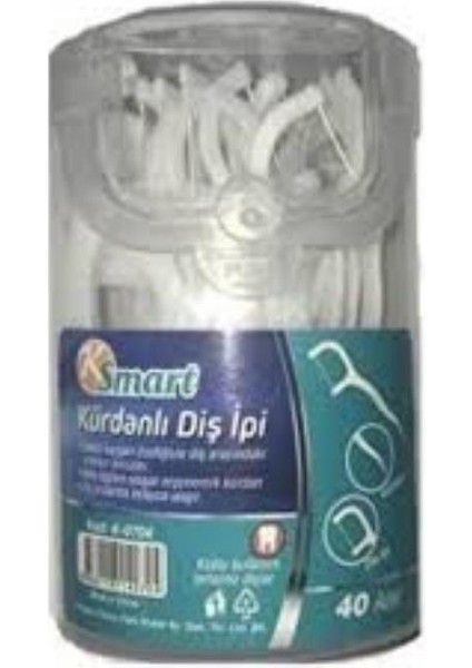 Ksmart - Kürdanlı Diş Ipi 40 Adet - 1 Paket