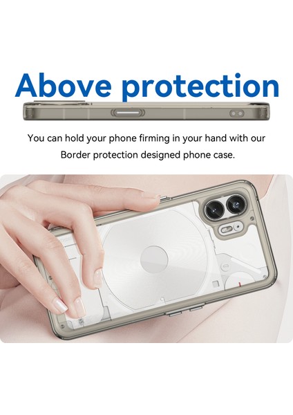 Nothing Phone 2 Kılıf, Şeffaf Tasarımlı Darbeye Dayanıklı Telefon Kılıfı, Tampon Hibrit Şeffaf Kapak Nothing Phone 2 (Yurt Dışından) modelleri