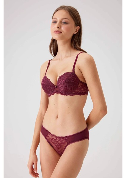 Balenli Desteksiz Sütyen Takım Siyah