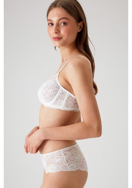 Balenli Tül Işlemeli Kapsız Sütyen Takım fiyatları