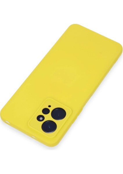 Xiaomi Redmi Note 12 4g Kılıf Nano Içi Kadife Silikon - Sarı Dpmah