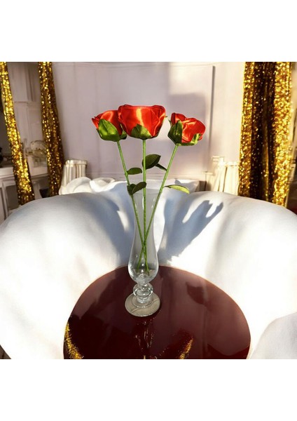 Dekoratif Saten Kurdele Solmayan 3'lü Özel Hediye Gül Çiçek Sevgiliye Arkadaşa (Vazo Dahil Değildir) fırsatları