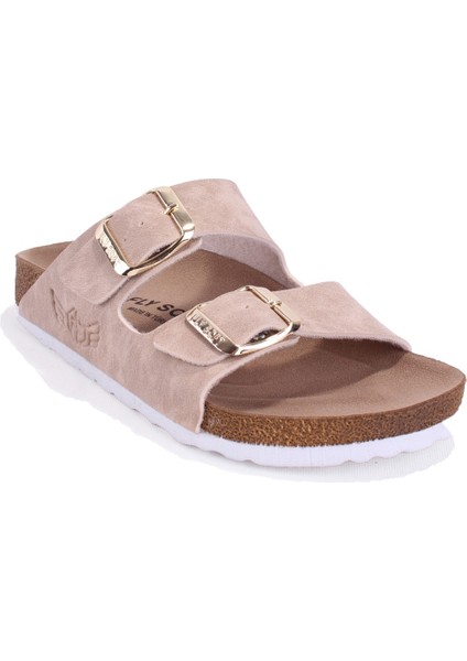 S901002 Bej Günlük Ortopedik Kız Çocuk Spor Terlik