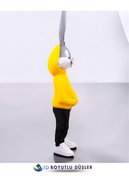 Bugs Bunny Figürü - Renkli - Özel Tasarım 36 cm (Sarı)