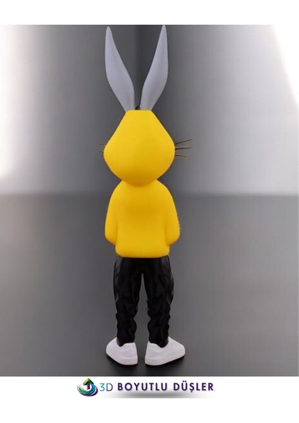 Bugs Bunny Figürü - Renkli - Özel Tasarım 36 cm (Sarı)