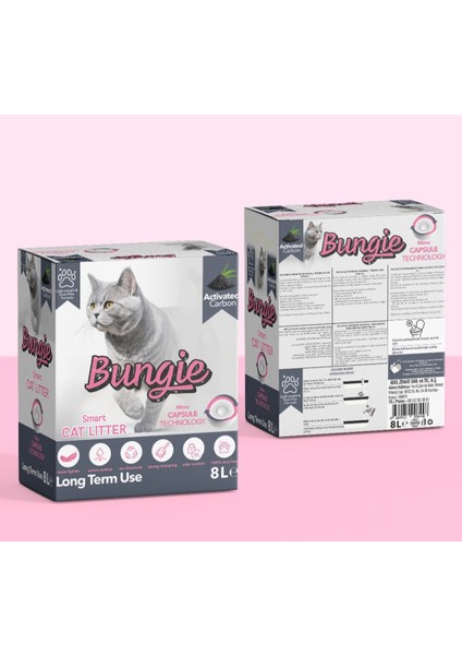 Akıllı Kedi Kumu Aktif Karbonlu Hızlı Topaklanan Tozsuz Ultra Hafif 8 Lt x 3 Adet