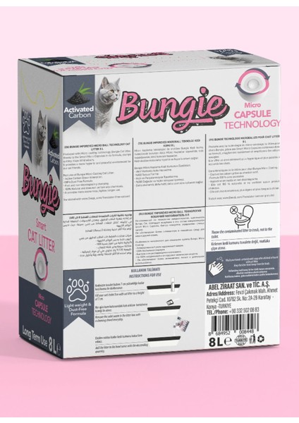 Akıllı Kedi Kumu Aktif Karbonlu Hızlı Topaklanan Tozsuz Ultra Hafif 8 Lt x 3 Adet