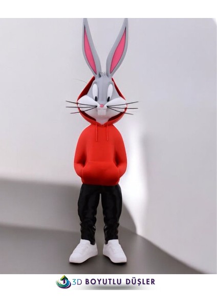 Bugs Bunny Figürü - Renkli - Özel Tasarım 36 cm (Kırmızı) fırsatları