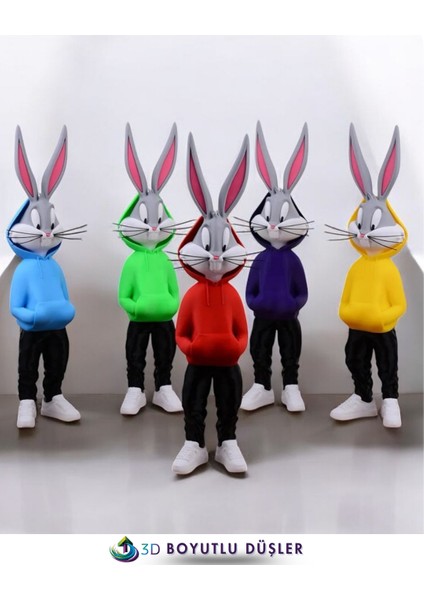 Bugs Bunny Figürü - Renkli - Özel Tasarım 36 cm (Kırmızı) indirimleri