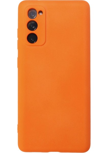 Samsung Galaxy S20 Fe Kılıf Nano Içi Kadife Silikon - Turuncu Dpmah
