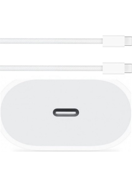 Iphone Adaptör 20W ve Usb-C To Usb-C IPHONE15-16 Şarj Seti