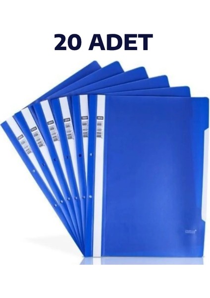 20 Adet A4 Mavi Telli Dosya Ekonomik Kaliteli