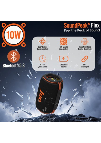 Soundpeak Flex 10W Rgb Bluetooth Hoparlör Kablosuz Taşınabilir Speaker