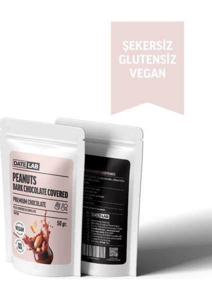 Şekersiz Çikolata Kaplı Fıstık 50 gr