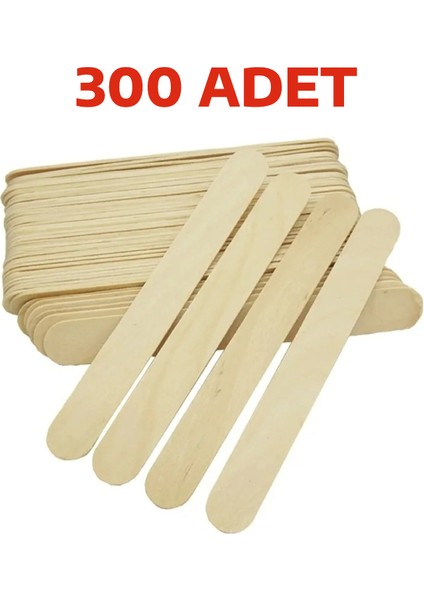 300 Adet Abeslang Geniş Dil Çubuğu Ahşap Büyük Dondurma Dil Basma Ağda Çubuğu