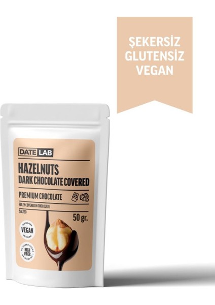 Şekersiz Çikolata Kaplı Kaplı Fındık 50 gr