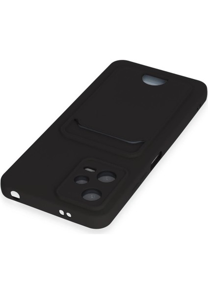 Xiaomi Poco X5 5g Kılıf Kelvin Kartvizitli Silikon - Siyah Dpmah