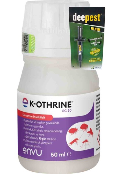 K Othrin 50 Mk + Deepest 5gr Hamam Böceği Ilacı