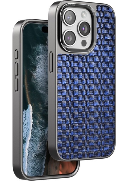 Apple iPhone 14 Pro Max Kabartma Parlak Taş Detaylı Kadife Iç Astarlı Brilliant Kapak Kılıf